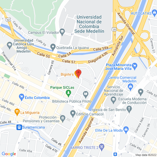 Mapa de Restaurante Y Pizzería Brasilia
