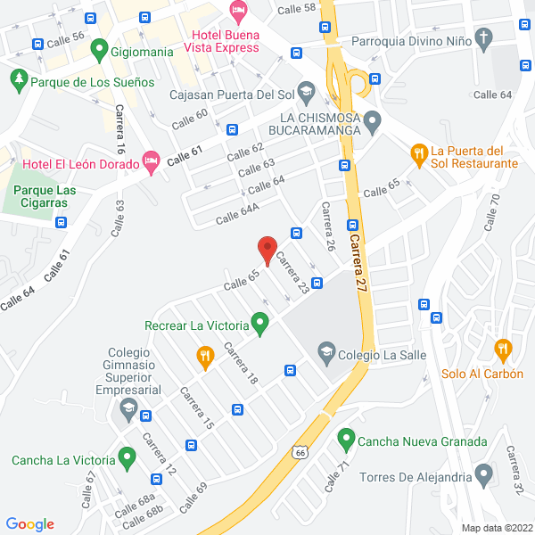 Map of Sanitarias E Hidraulicas S.A.