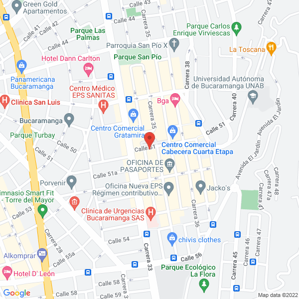 Map of Santandereana De Viajes Ltda.