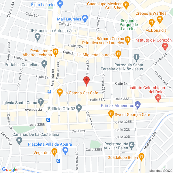 Mapa de Sastrería Orfilia Henao