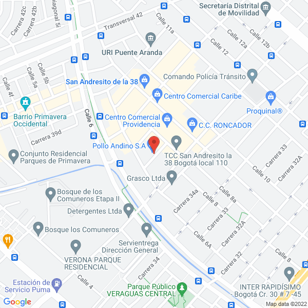 Mapa de Pollo Andino S.A.