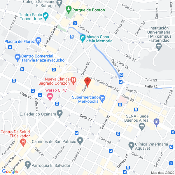 Mapa de Pollos Al Carbón J.A