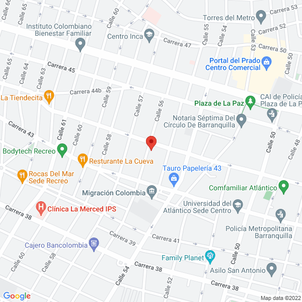 Map of Produgráficas E.U