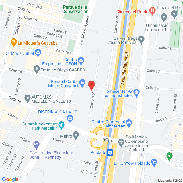 Mapa de Proincol S.A
