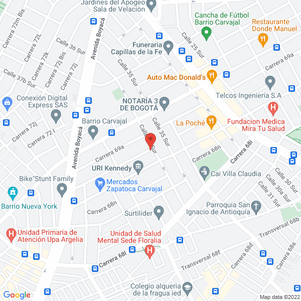 Mapa de Suministros En Acero Y Servicios S.A.S.