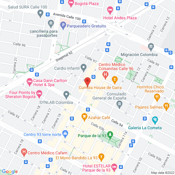 Mapa de Suramericana De Seguros - Salud Sura
