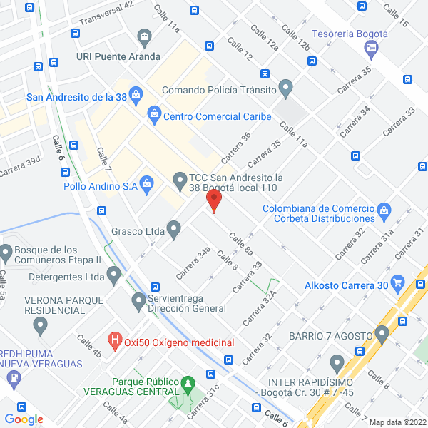 Mapa de T.C.N Transporte De Carga Nacional Ltda