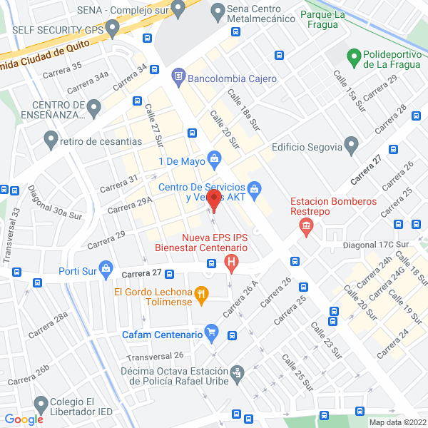Mapa de Tintoreria Tintex
