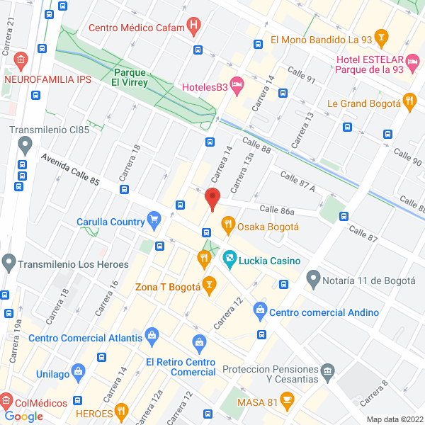 Mapa de Servicios Geofísicos Globales Colombia