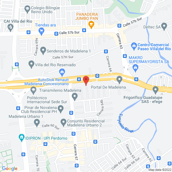 Mapa de Servicios Hidarms Telemarqueting Ltda.