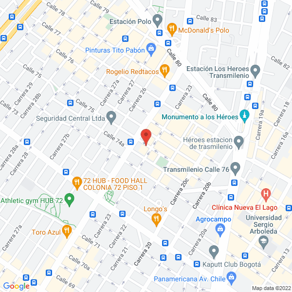 Mapa de Rastrack S.A.S.