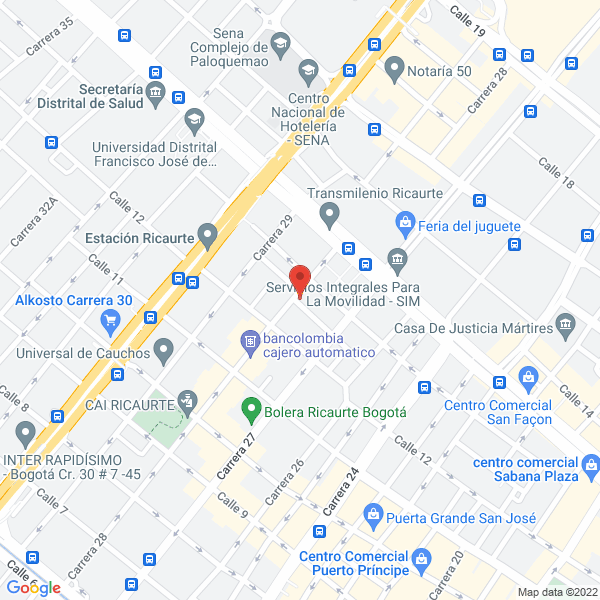 Mapa de Sismet S.A.S