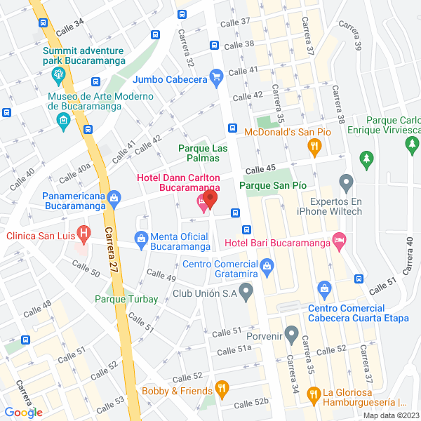 Map of Servicios Generales Aeronáuticos Sergar Ltda.