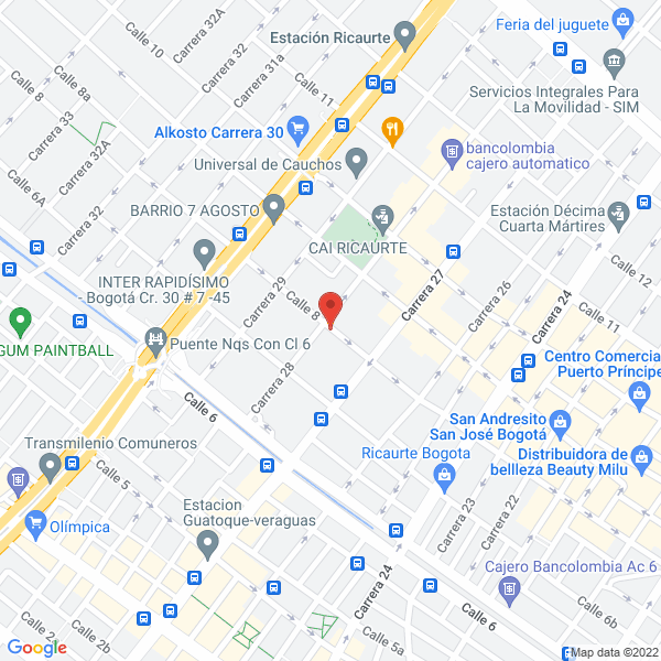 Mapa de Tecnigrabados Jb Ltda.