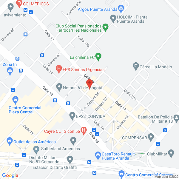 Mapa de River Plastick S.A.S.