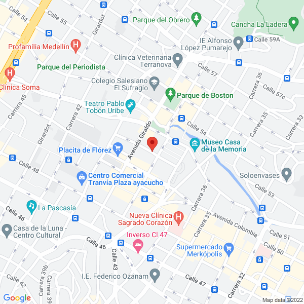 Mapa de Transportes Especiales Pentadina