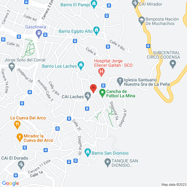Mapa de Tres Esquinas Rocha