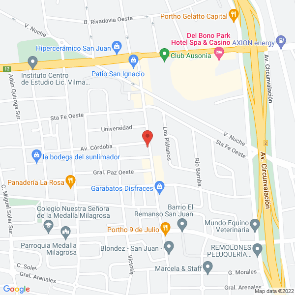 Map of Clinica Parque Universitario