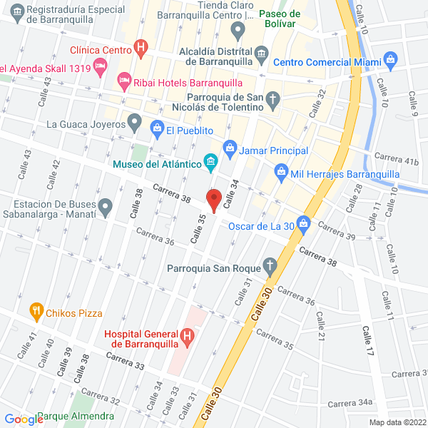 Map of Taller Pompi Renault
