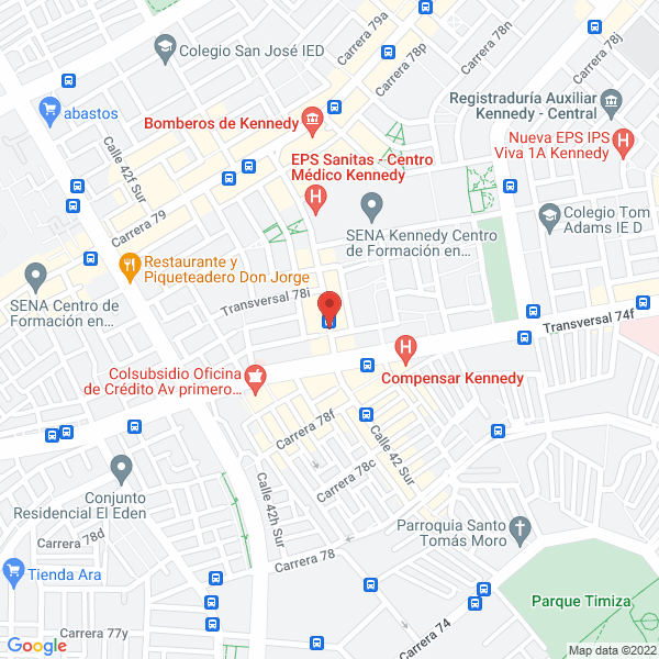 Mapa de Clinica Odontologica Kennedy