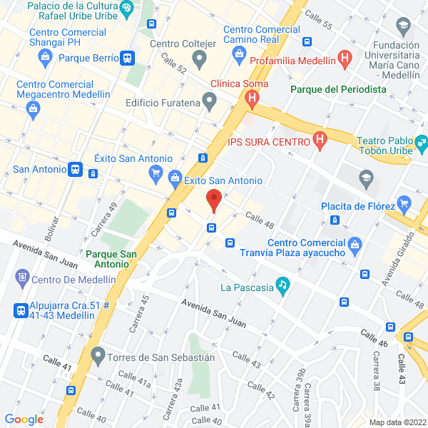 Mapa de Central De Licuadoras