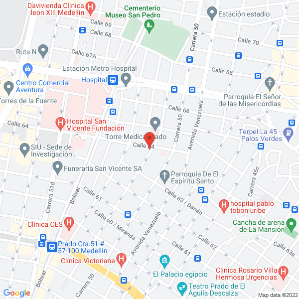 Mapa de Fundación Vivan Los Niños