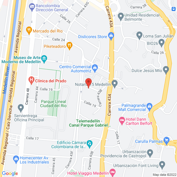 Mapa de Carlos Valdivieso Cirujano Plástico