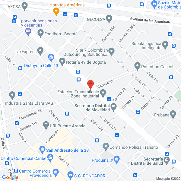 Mapa de Brio Motor Sas