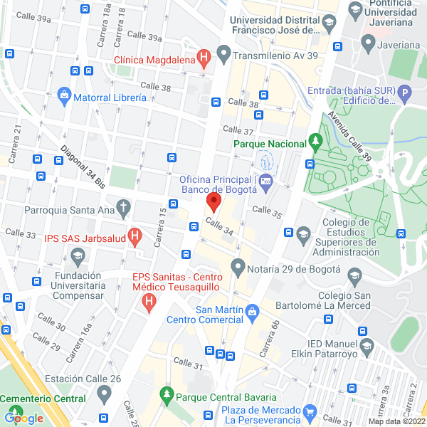 Mapa de Humberto Botero Equipos De Belleza