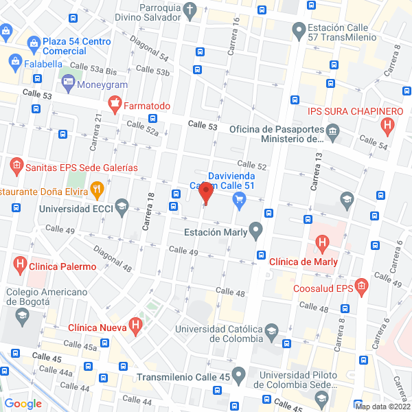 Mapa de Comercializadora Da Vinci S.A.S.