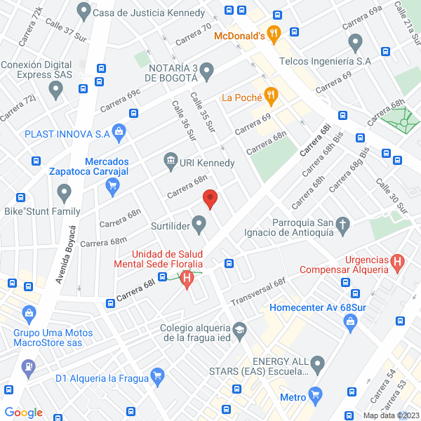 Mapa de Mármoles Granitos Y Piedras José A. Cubillos