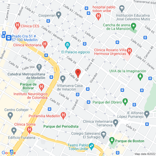 Mapa de Primera Iglesia Bautista De Medellín