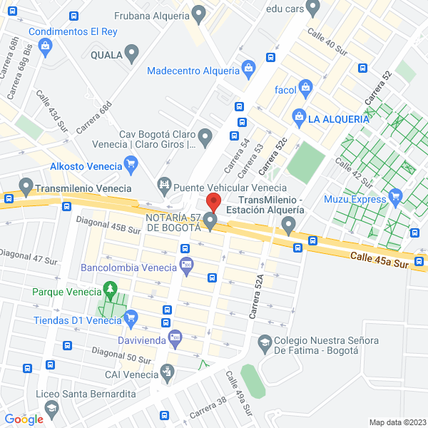 Mapa de Escuela De Auxiliares De Enfermeria Santafé De Bogotá , S.A.S.