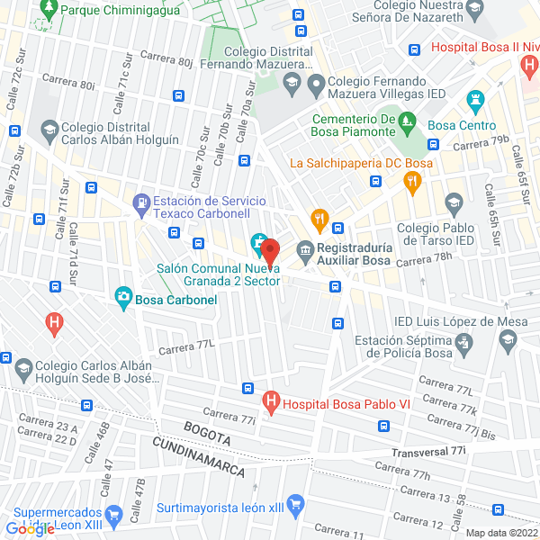 Mapa de Fundación Corazón Radiante