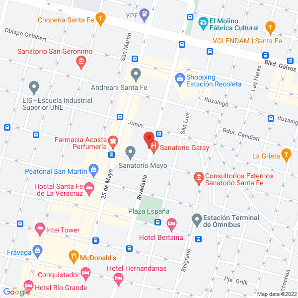 Map of Instituto Privado de Cardiologia