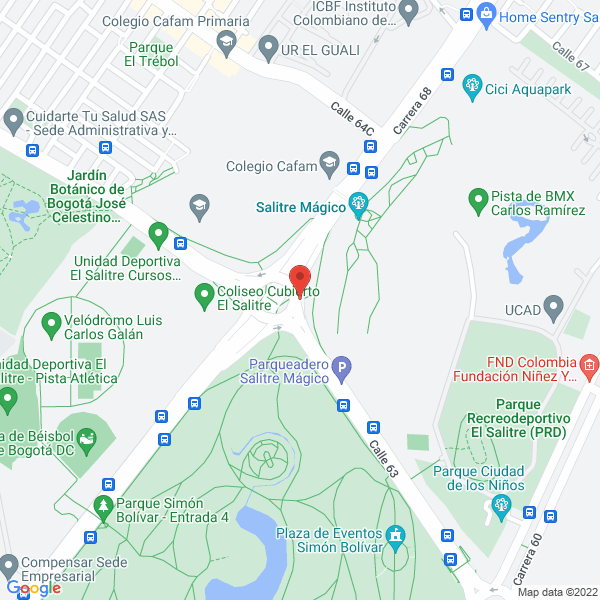 Mapa de Liga De Gimnasia De Bogotá