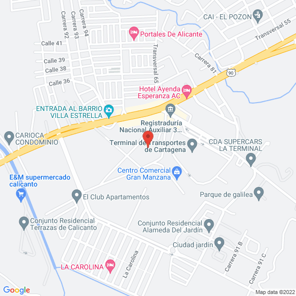 Map of Inversiones Cam