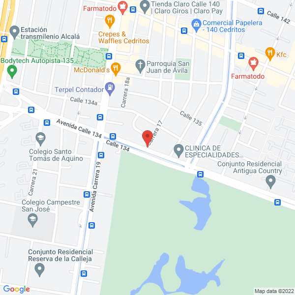 Mapa de Chaquetas Prom Bogotá