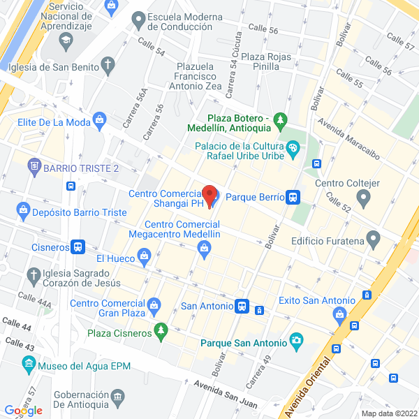 Mapa de Camisetas Pedacito De Cielo