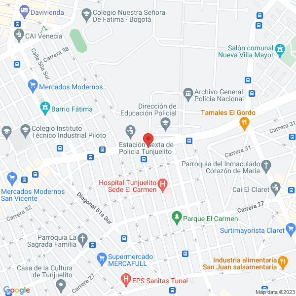 Mapa de Comidas Rápidas Aquí Sí Es
