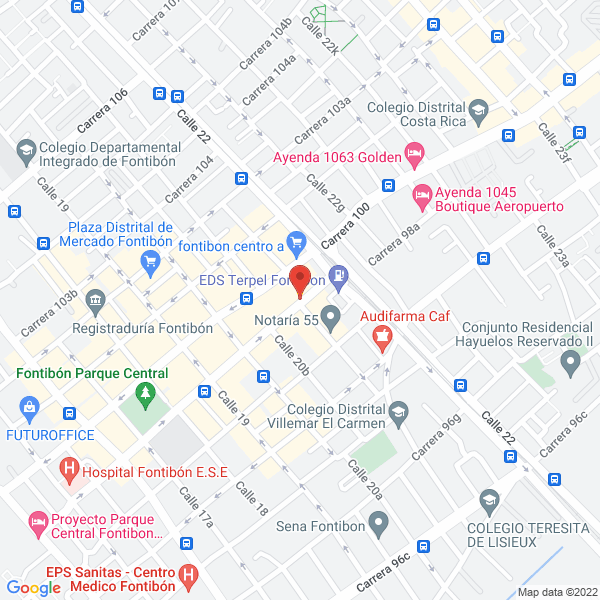 Mapa de Canchas De Fútbol 5 Gol De Oro