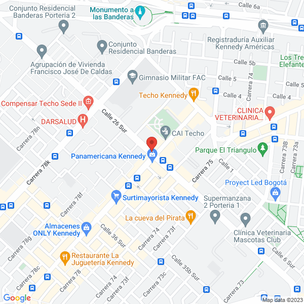Mapa de Casa Comercial Guadalajara
