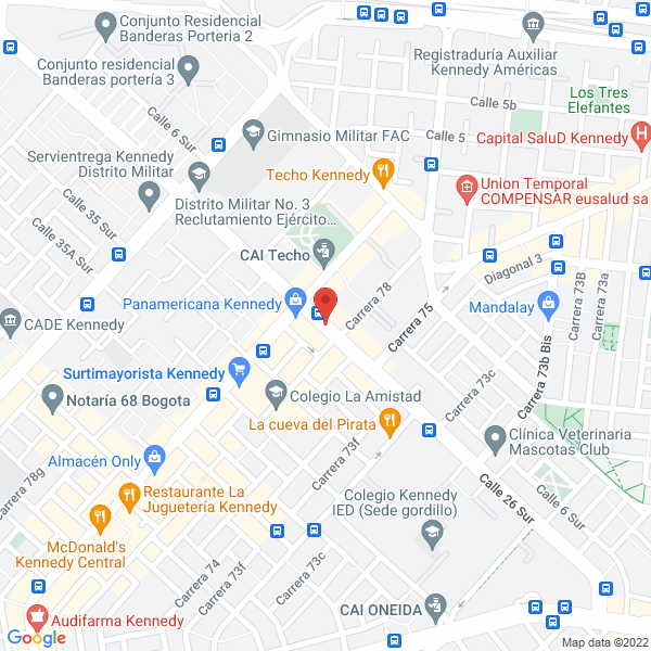 Mapa de Casa Comercial Oro 18K
