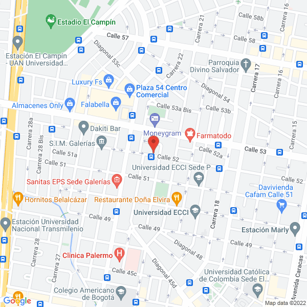 Mapa de Bienes Raíces Ospina Cía. Ltda.