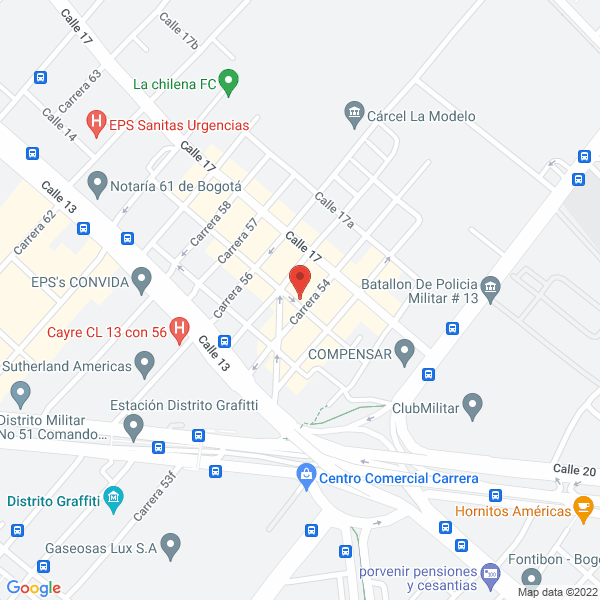 Mapa de Bogotá Cummis