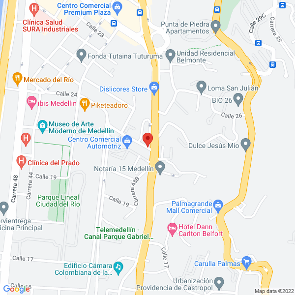 Mapa de Restaurante Las Viandas