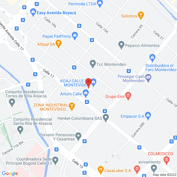 Mapa de Tecnofluid Sas