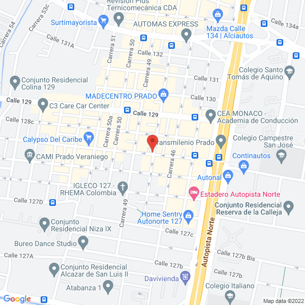 Mapa de The One Tours S.A.S.