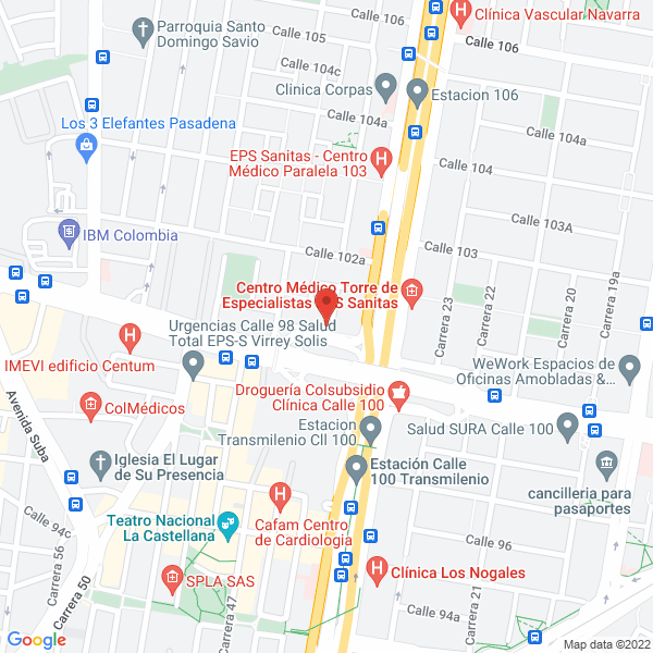 Mapa de Total Relax Services S.A.S.