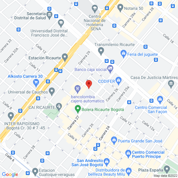 Mapa de Tovar Del Libano Tolima